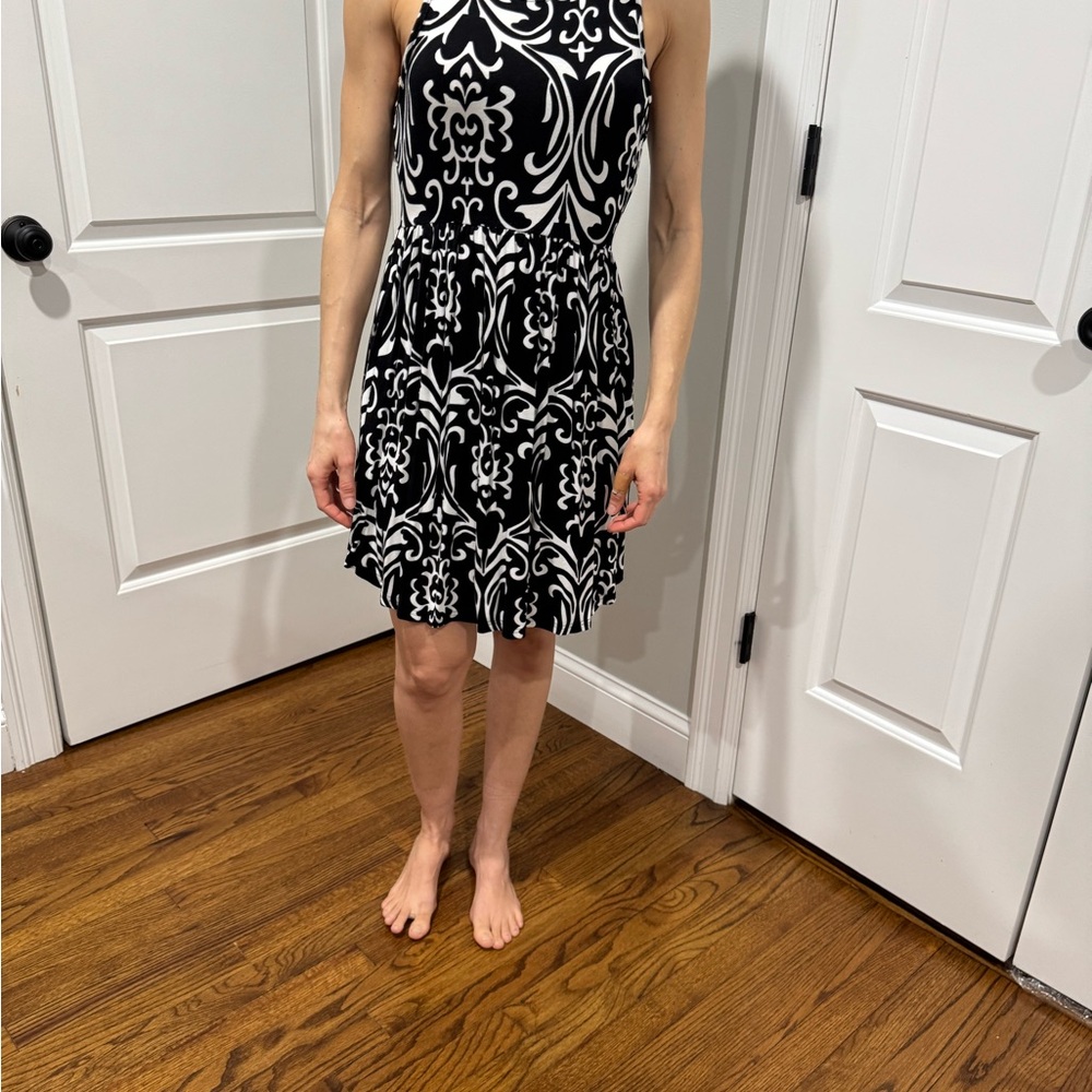 Black and White Patterned Dress